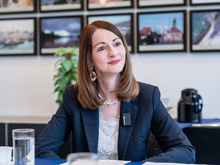 Porträt Marlen Götz, ehrenamtliches Mitglied der Selbstverwaltung, Vertreterin der Arbeitgeberseite